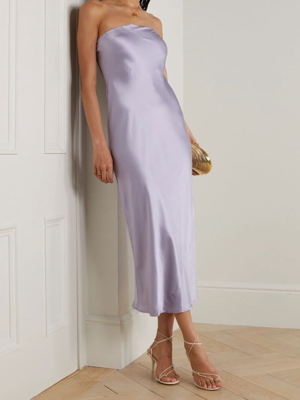 NWT Reformation Lilac Silk Slip Midi Dress